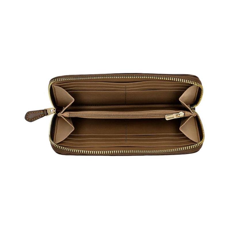 COACH Accordion Zip ogo PVC Wallet Women's Brown brown