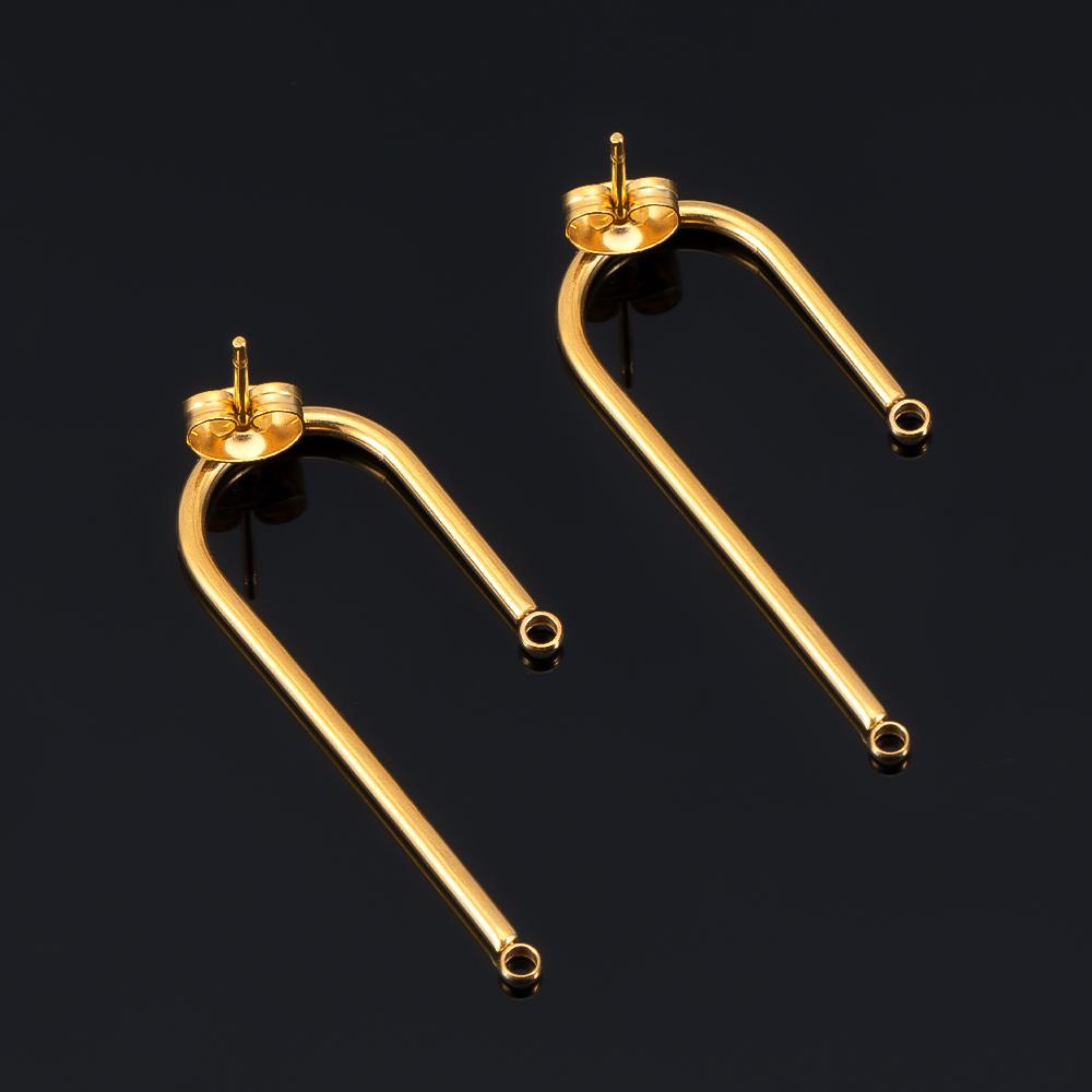 10pcs Geometric Stainless Steel Matte Round Heart Square Stud Earrings Women Earring Base Jewelry Making DIY Punk Accessories