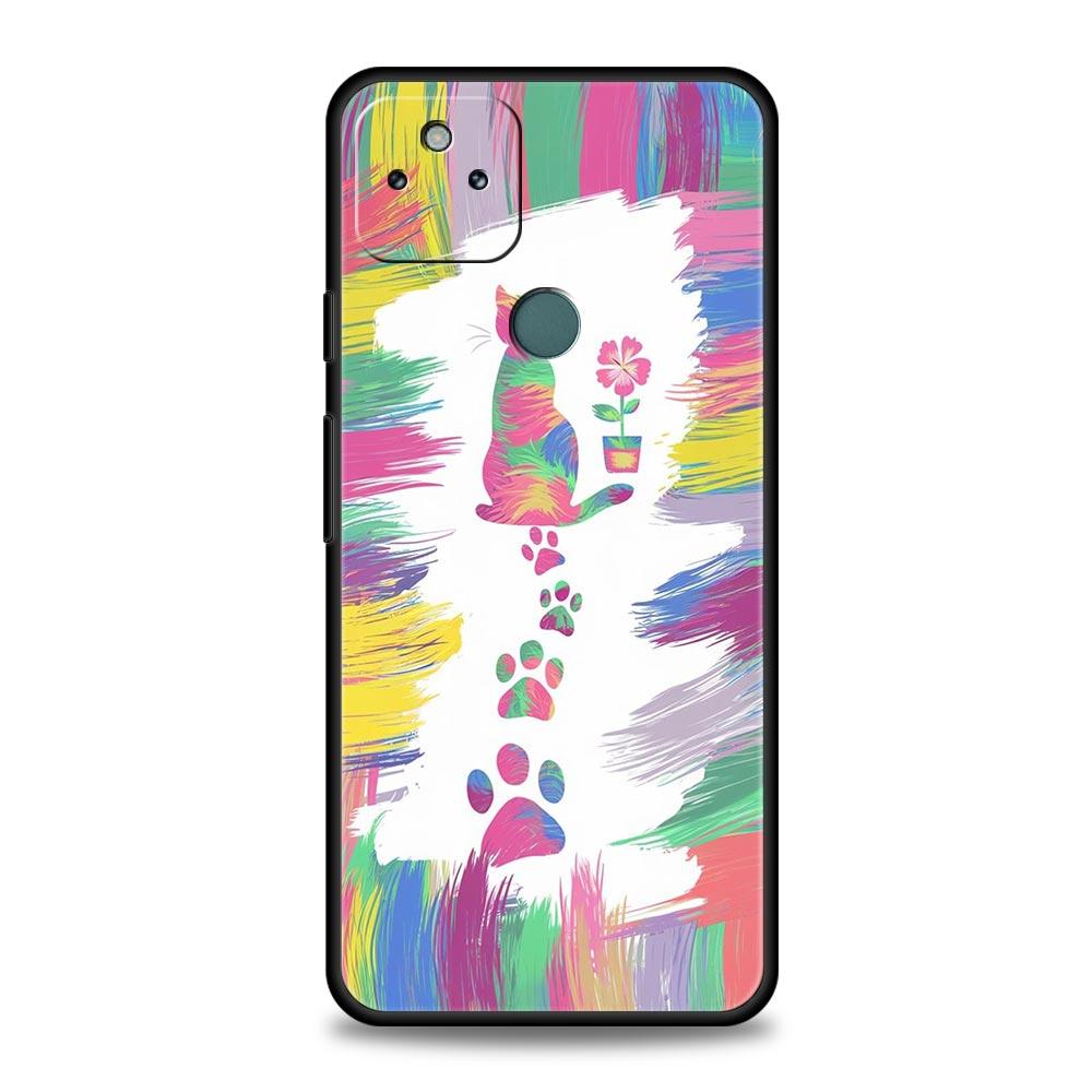 Abstract Creative Cat Line Pattern Phone Case Cover for Google Pixel 10 9 8 7 6 9A 8A 7A 6A Pro Shockproof Soft TPU 10 Pro XL