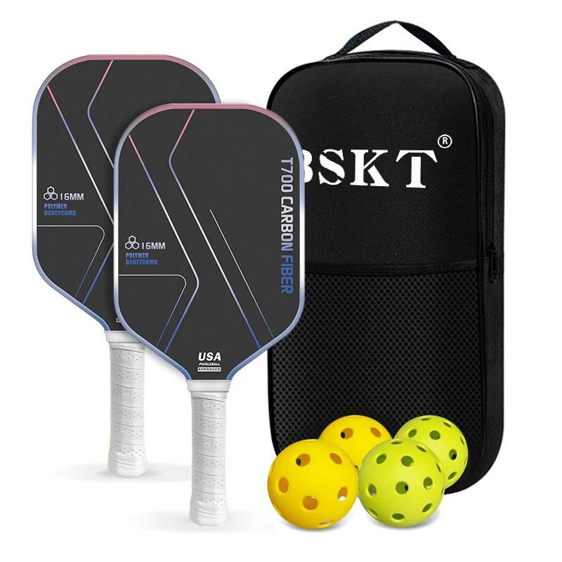 T700 Carbon Fiber Pickleball Paddles Professional Full Set Indoor Outdoor Play