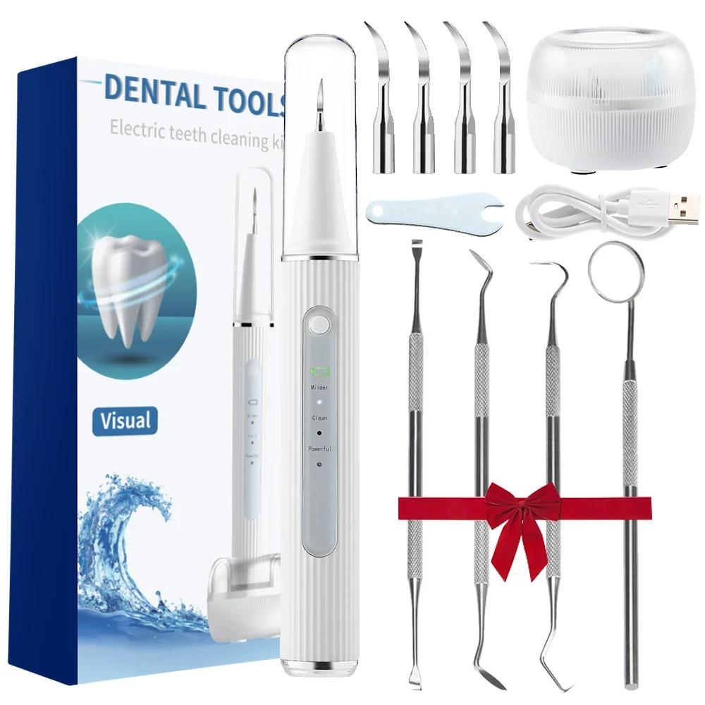 Ultrasonic Visual Scaler Electric Teeth Whiten Dental Cleaner 3 Modes Oral Calculus Tartar Remover Plaque Stain Cleaner Remove