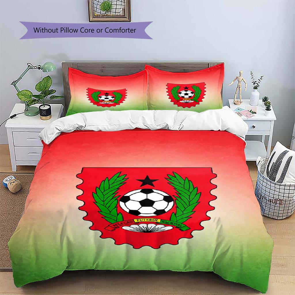Guinea Bissau Pattern Bedding Set Quilt Cover Pillowcase Home Decor Gift (1 * duvet cover + 2 * pillowcase, without core)
