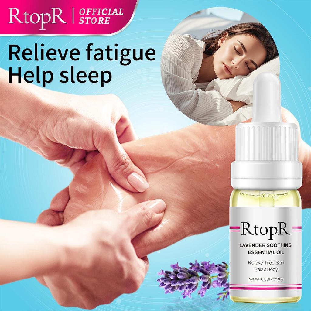 RtopR Pure Plant Lavender Body Massage Oil Skin Anti-Aging Ginger For Extract Drop for Pain Relief Reduce Anxiety Better Sleep