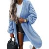 Women's Casual Cardigan Solid Color Loose Long Sleeve Knitted Jacket