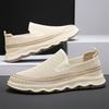 2025 summer new flying woven one-pedal versatile lazy shoes mesh breathable comfortable lightweight sports shoes men's shoes