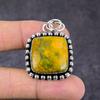 Pendente fatto a mano in Argento Sterling 925 con Pietra Naturale Jasper Oceanico 1,81" v6L71