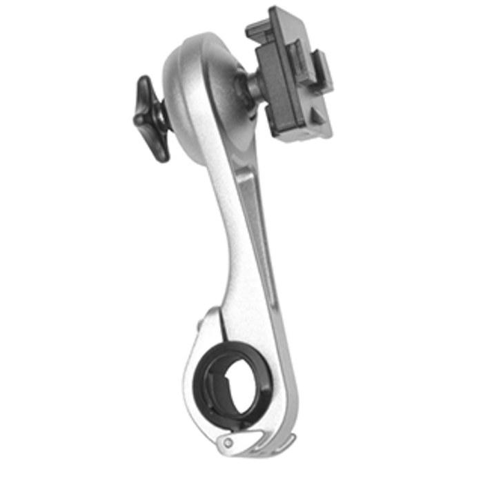 LEAD Motorcycle Smartphone Holder Adventure Continent Aluminum Clamp Mount KS-21AL Silver