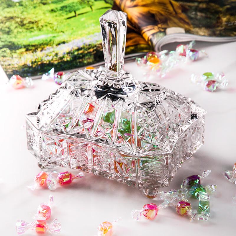 Flavinmci European Crystal Glass Candy & Nut Box