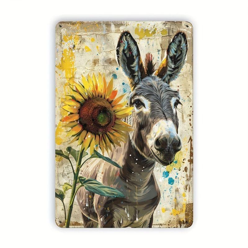 Retro Metal Animal Wall Art for Home Kitchen Farm Cafe Garden