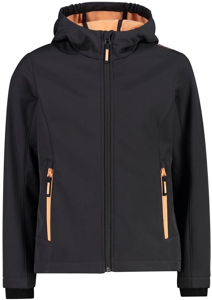 CMP Girl Softshell Fix Hood Jacket (3A29385N) Girls Jacket Fix Hood (3a29385n-10ut) Anthracite-salmon