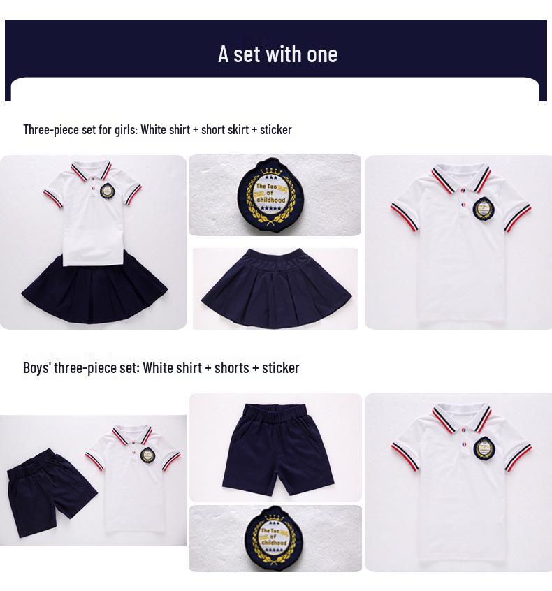 Spring/Autumn British Cotton Academy Style Baseball Uniform for Kindergarten & Primary School