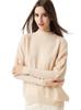 Women's High Neck Batwing Sleeve Knit Wool Sweater - Cozy Winter Style
