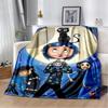 New Coraline Horror Cartoon Gift Soft Flannel Blanket,Throw Blanket Comfortable Blanket for Beds Sofa Home Bedroom Kids