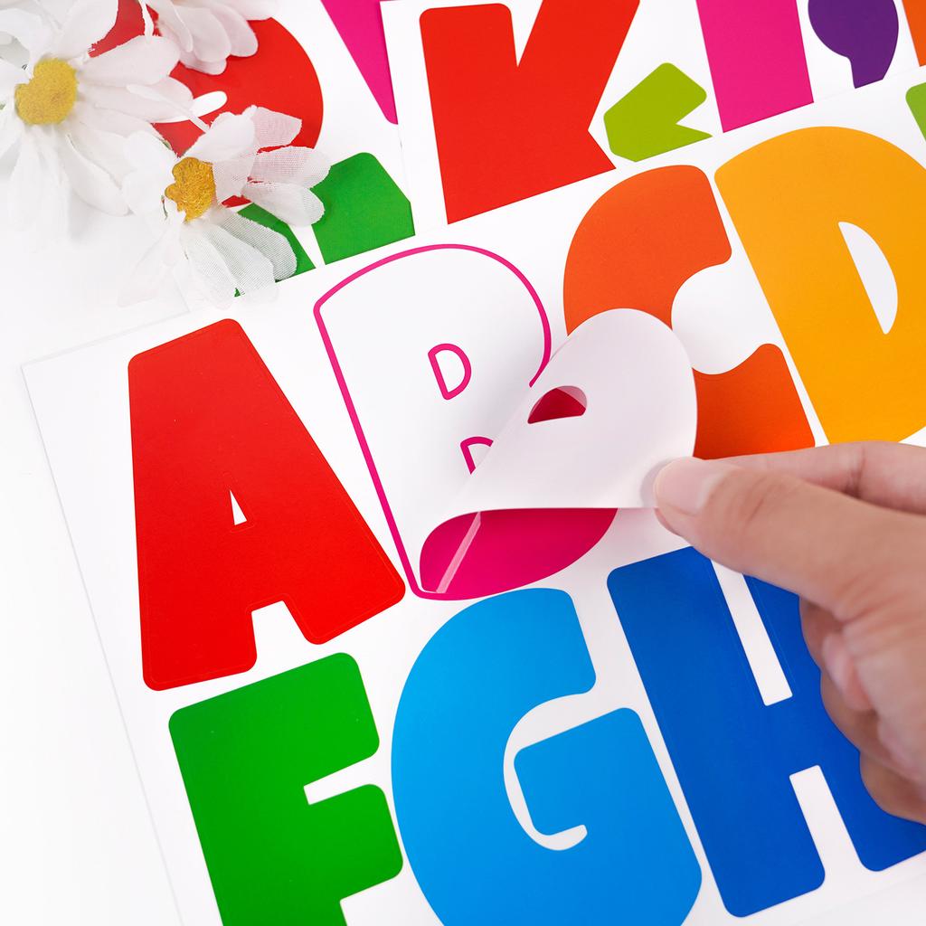 Naklejka z literą 3-calowa Plakat na sezon szkolny Dekoracyjna tablica ogłoszeń Dekoracja sypialni DIY Wodoodporna kreskówkowa naklejka z literą