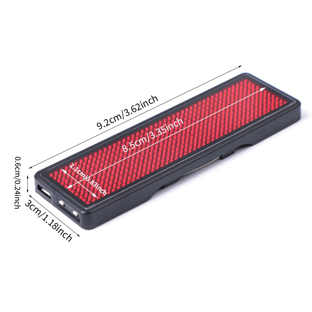 Mini LED Digital Programmable Rechargeable Scrolling Name Message Tag Sign