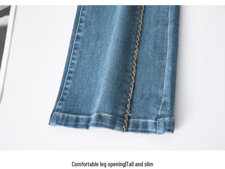 High-Waisted Micro-Flare Jeans for Women: Slimming Stretch Pants for Spring and Autumn