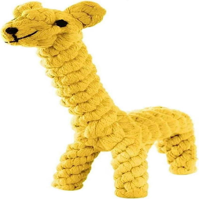 Dog Pet Puppies Chew Toy Teething Bored Dog Rope Ball Knot Training Teeth Dog Treat Toy Small and Medium Dog (Giraffe)