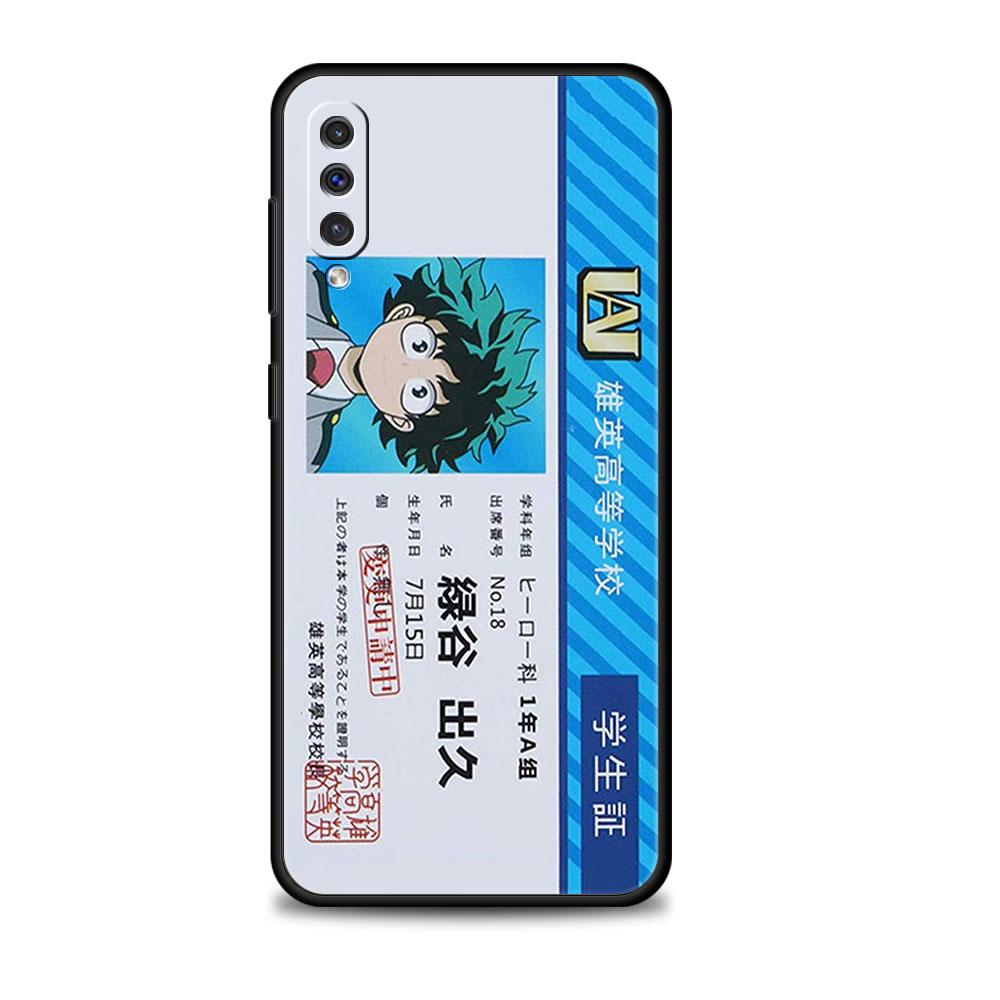 

Чехол для телефона My Hero Academy ID Card для мобильного телефона Samsung A20e A10s A30 A50 A10 Note 20 Ultra 10 A70 A20s A40 M52 5G M30s Samsung A01