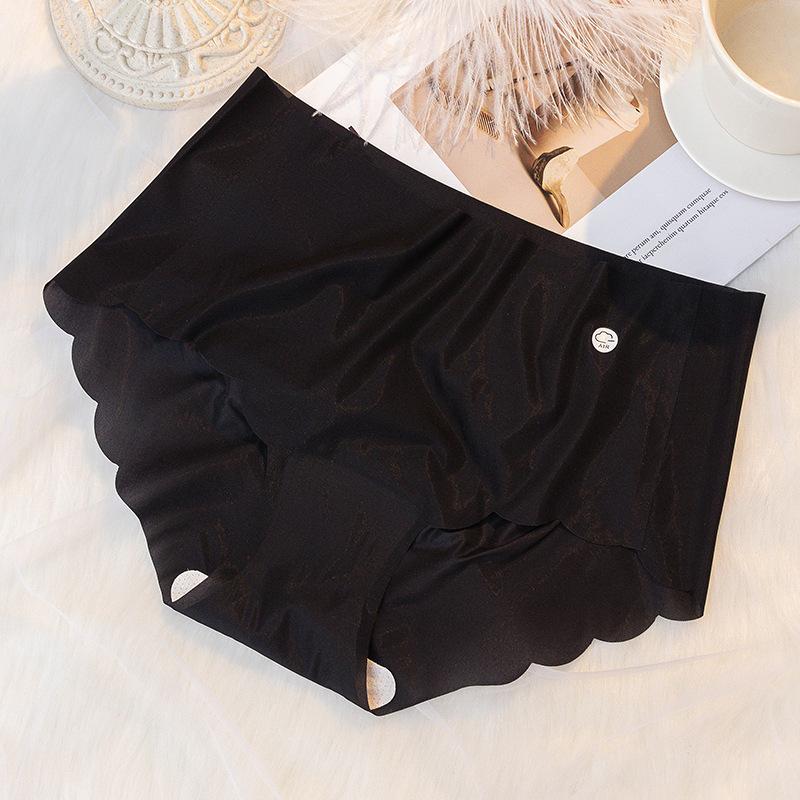 Women's Ultra-thin Mask Panties No Trace Ice Silk Panties Women's Mid-waist Triangular Pants M-XL
