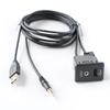 AUX Audio Socket with USB Cable for Nissan 280234BA0B 2013 2019 Quick Use