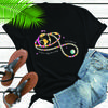 Vintage Kopi Hjerte T-shirt Kopi Armbånd T-shirt Artemis II Mission Skjorter Rum T-shirts Unisex Korte Ærmer Afslappede Toppe Fans Gaver
