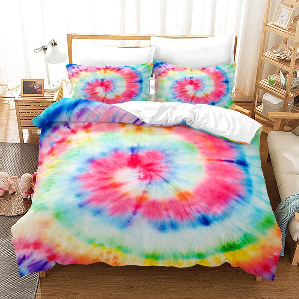 Dream Halo Dyeing Bedding Set Single Double Twin Size For Girls Kids Beauty Home Decor Soft Bedclothes Colorful Duvet Cover Set