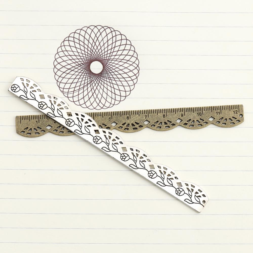 1 Stück Niedlich Kawaii Retro Vintage Metall Katze Spitze Lineal Lesezeichen Schulbürobedarf Schreibwaren Ellen Brook Geschenk Nähen Zeichnen