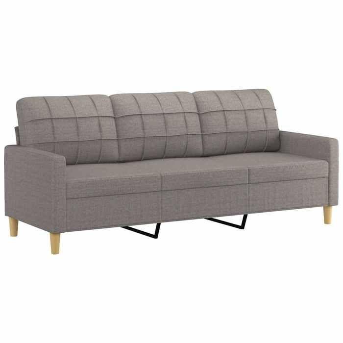 VidaXL Canapé à 3 places Taupe 180 cm Tissu, canapé, canapé de salon, canapé à trois places, canapé rembourré, sièges de 359106