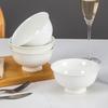 KangFuTao Jingdezhen Pure White Ceramic Dining Bowls
