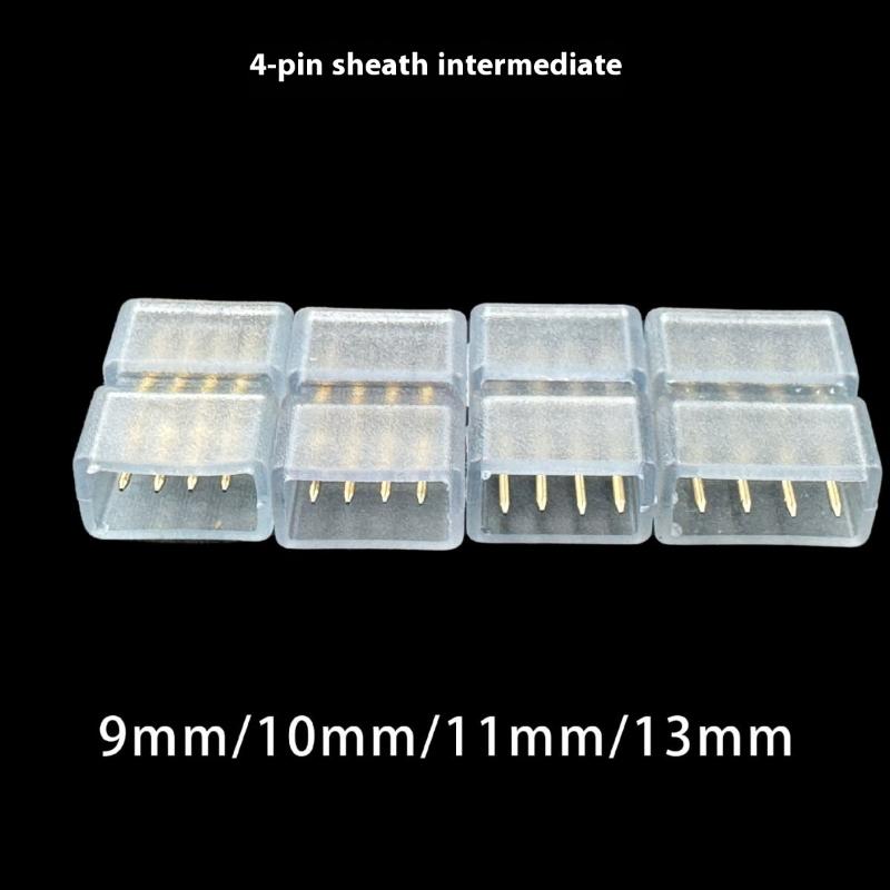 5Pcs Copper Rgb Connector Durable Gold 6/ 7/9/10/11/12/13Mm Led Strip Connector 2 Pin 3Pin 4Pin Terminals Connector Rgb