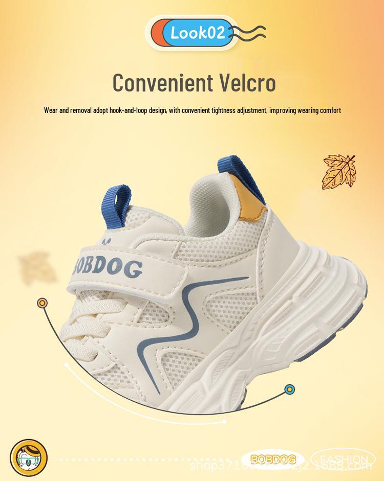 Babudou Spring Breathable Mesh Sports Shoes for Girls, Ages 6-12