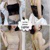 Korean Style Lace Strapless Camisole with Chest Pads for Female Students - Anti-Exposure, Beautiful Back, Summer Wear