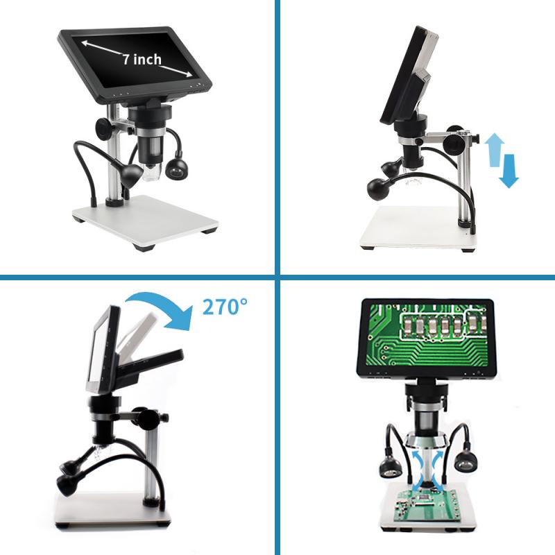 Hd 7-Inch Screen Electron Microscope Dm4 Microscope 1600X Wifi Handheld Portable Microscope