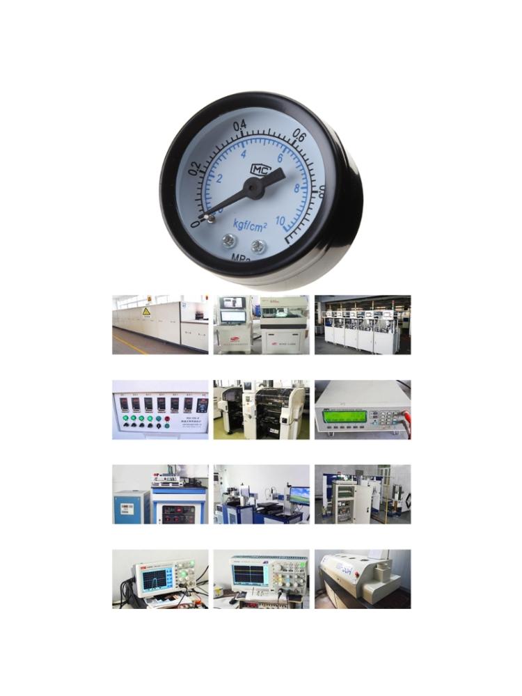 Manometru îmbunătățit Manometru cu filet de 1/4" Mini manometru Fier pentru carcasă și filet din aluminiu rezistent la spargere