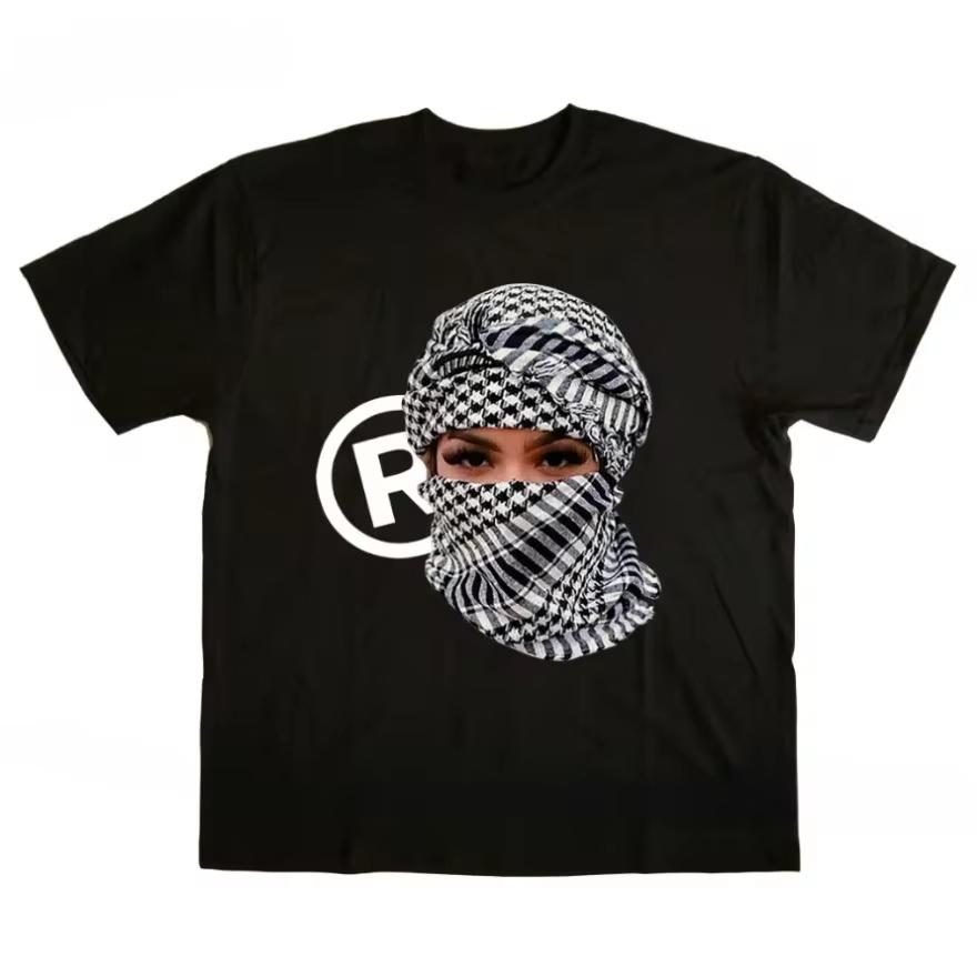 Streetwear Punk Nadměrné Ležérní Vzor Zubů Pánské Dámské Goth Tričko Y2K Harajuku Hip-hop Bavlna Krátký Rukáv Top Trička Unisex