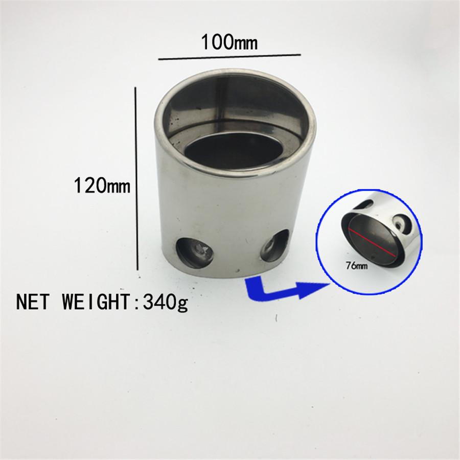 For Honda Civic Jeep Car Exhaust Muffler Tip Stainless Steel Pipe Chrome Trim Mo