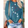 New 3D Heart Patterned Women's Long-Sleeved Round-neck T-Shirt Women's Urban Fashion Long-Sleeved Top For Autumn And Winter