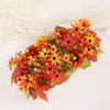 Durable Plastic Foam Autumns Floral Arrangement With Maple Leaf Sunflowers Design For Thanksgiving Party Decorations