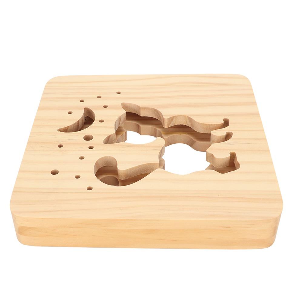 Warm White Lamp 3D Wood Light Cute Cat Shape Wooden Night Lights Wooden 3D Lamp  Home Decor