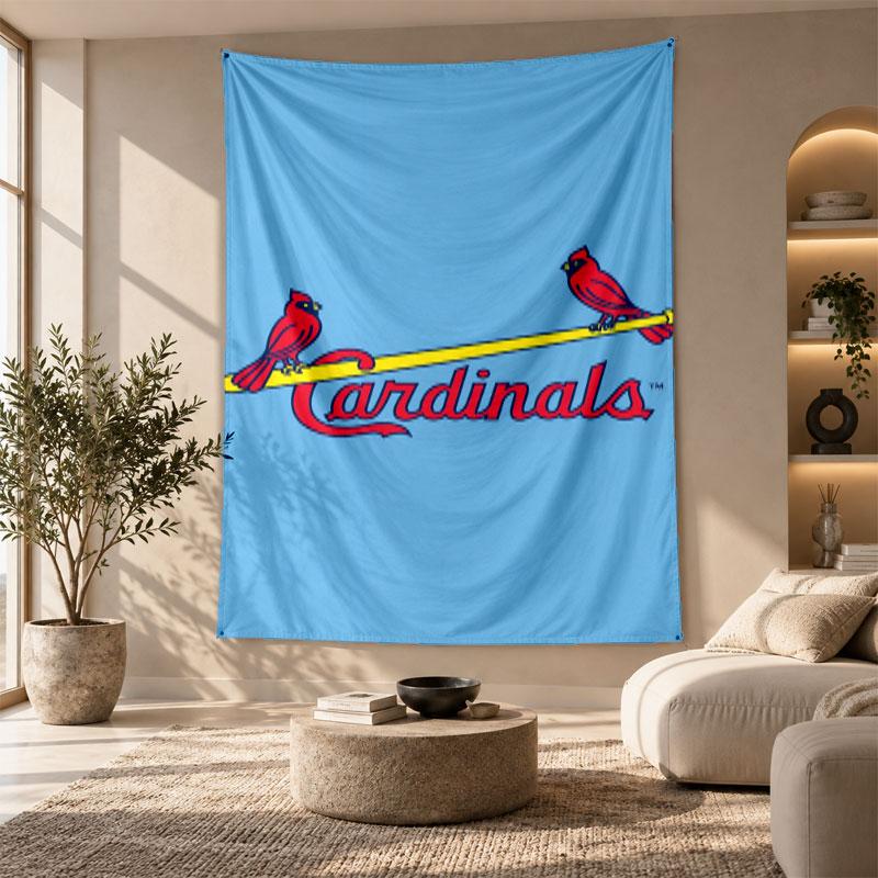 Decorative Tapestry,St. Louis Cardinals Printed Wall Art, Lightweight Wall Hanging For Bedroom Background