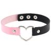 Μοντέρνο Δερμάτινο Choker Κολιέ Γυναικείο Goth Καρδιά Choker Γοτθικό Statement Κολιέ Punk κοσμήματα Collier femme