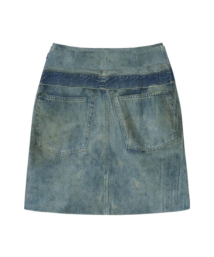 Grails Illusion Denim Skirt [Blue]