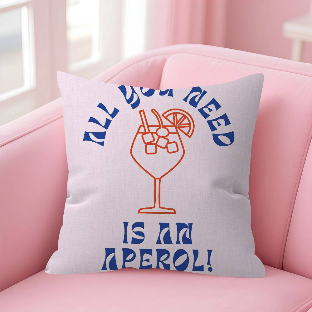 Anime AAperolS SSpritzS  Cushion Cover Car Throw Pillow Case For Sofa Car Christmas Gift