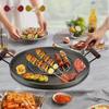 Qiqihar Large Korean Style BBQ Grill - Commercial Cast Iron & Stainless Steel Charcoal Griddle.