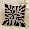 Lines Girl Coral Leaves Wall Art Painting Nordic Pillow Case Natural Linen Double-Sided Printing Sofa Home Decor Cushion Cover