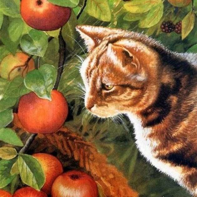 DIY Diamond Mosaic Cat Wall Art Diamond Painting Animal Picture Rhinestones Mosaic Kits Bead Embroidery