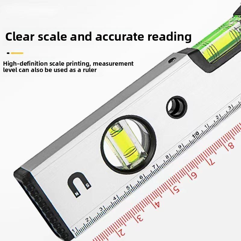 Duty Magnetic Torpedo Level Aluminum 3 Vial High Visibility Shockproof Bubble Spirit Level Tool for Construction Metal Working