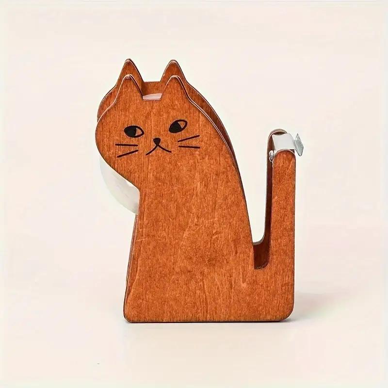 Cute Cat Tape Holder Dispenser with Multifunctional Tape Dispenser Portable Living Room Tape Holder Dispenser