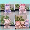 Adorable Animal Plush Keychain Doll With Soft Short Plush And Colorful Designs For Bag Accessories