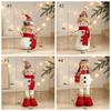 Cartoon Long Legs Snowman Ornaments Cute Plush Snowman Doll Toy  Home Xmas Decoration
